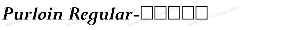 Purloin Regular字体转换